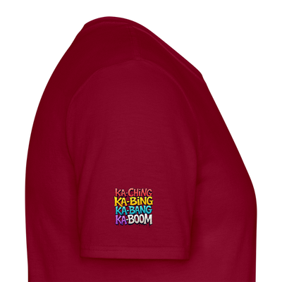 Ka-Ching K-Bing Ka-Bang Ka-Boom Adult T-Shirt - brick red