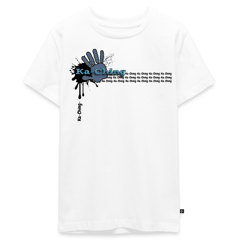 Unisex T-Shirt Ching Blue Logo - white
