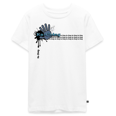 Unisex T-Shirt Ching Blue Logo - white