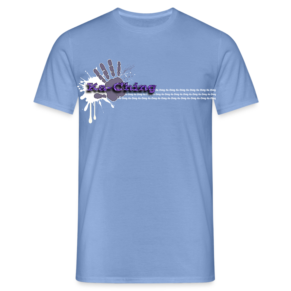 Unisex T-Shirt Ching Purple Logo WH/Dark CHPU-T-06d - carolina blue