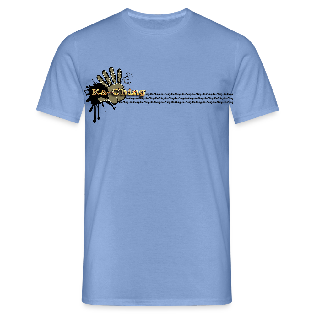 Ka-Ching T-Shirt Ching Gold Logo CHGD-T-02w - carolina blue