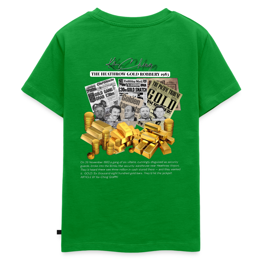 Gold Range Heathrow Robɓery Tee limited edition - green