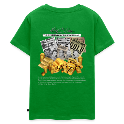 Gold Range Heathrow Robɓery Tee limited edition - green