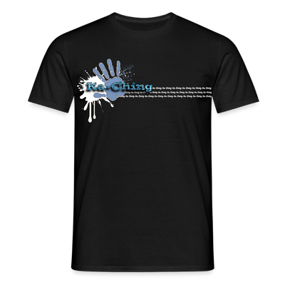 Unisex T-Shirt Ching Blue Logo WH/Dark CHBL-T-05d - black