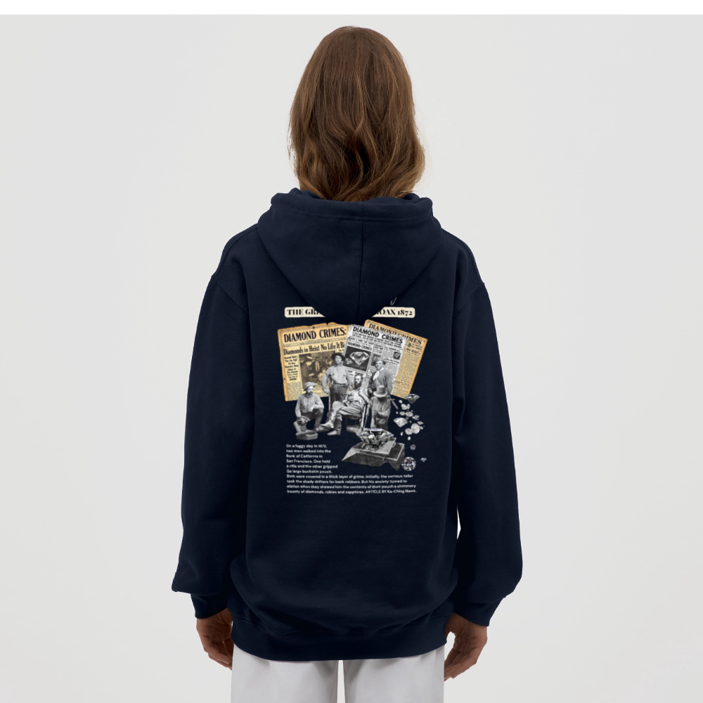 Diamond Range Unisex Hoodie limited editions design 2 - navy
