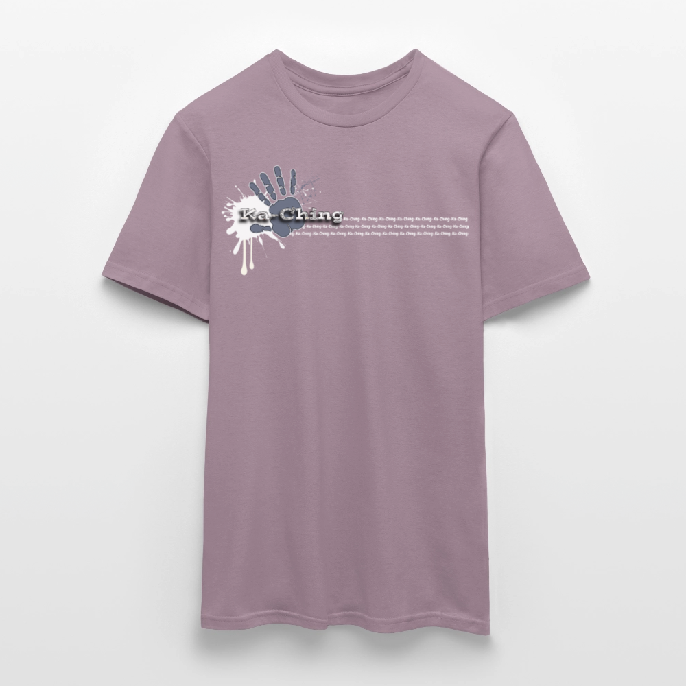 Unisex T-Shirt Ching Silver Logo WH/Dark CHSLR-T-03d - purple-grey 