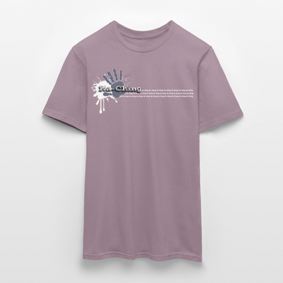 Unisex T-Shirt Ching Silver Logo WH/Dark CHSLR-T-03d - purple-grey 