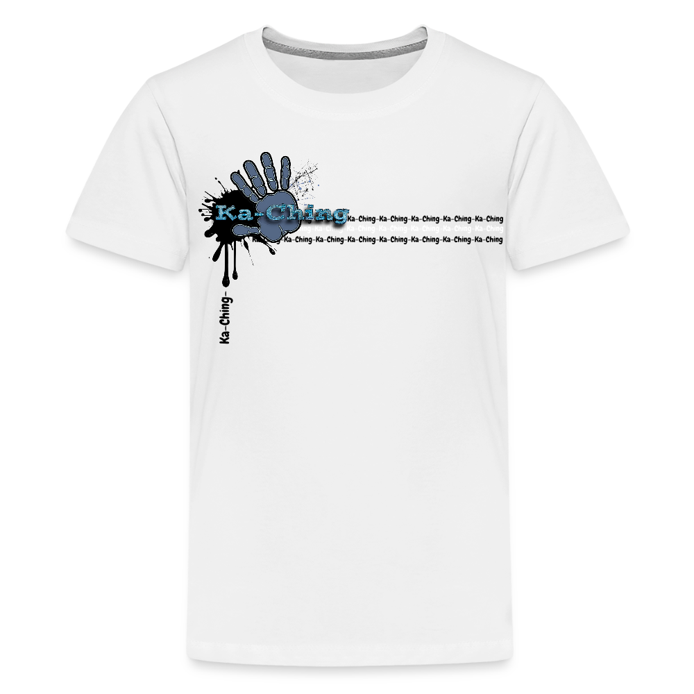 Unisex T-Shirt Ching Blue Logo - white