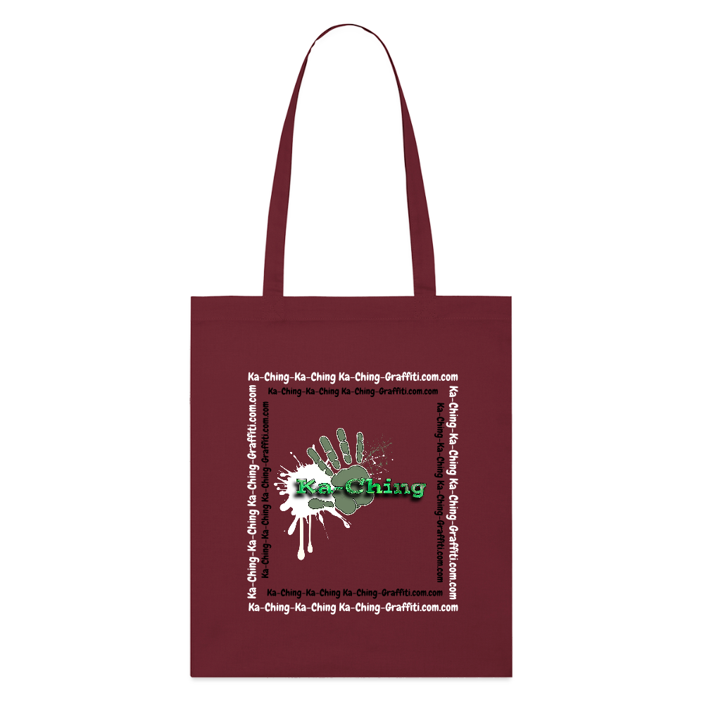 Ching Tote Bag Green Logo - burgundy