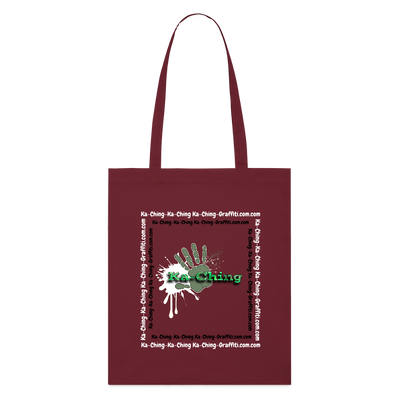 Ching Tote Bag Green Logo - burgundy