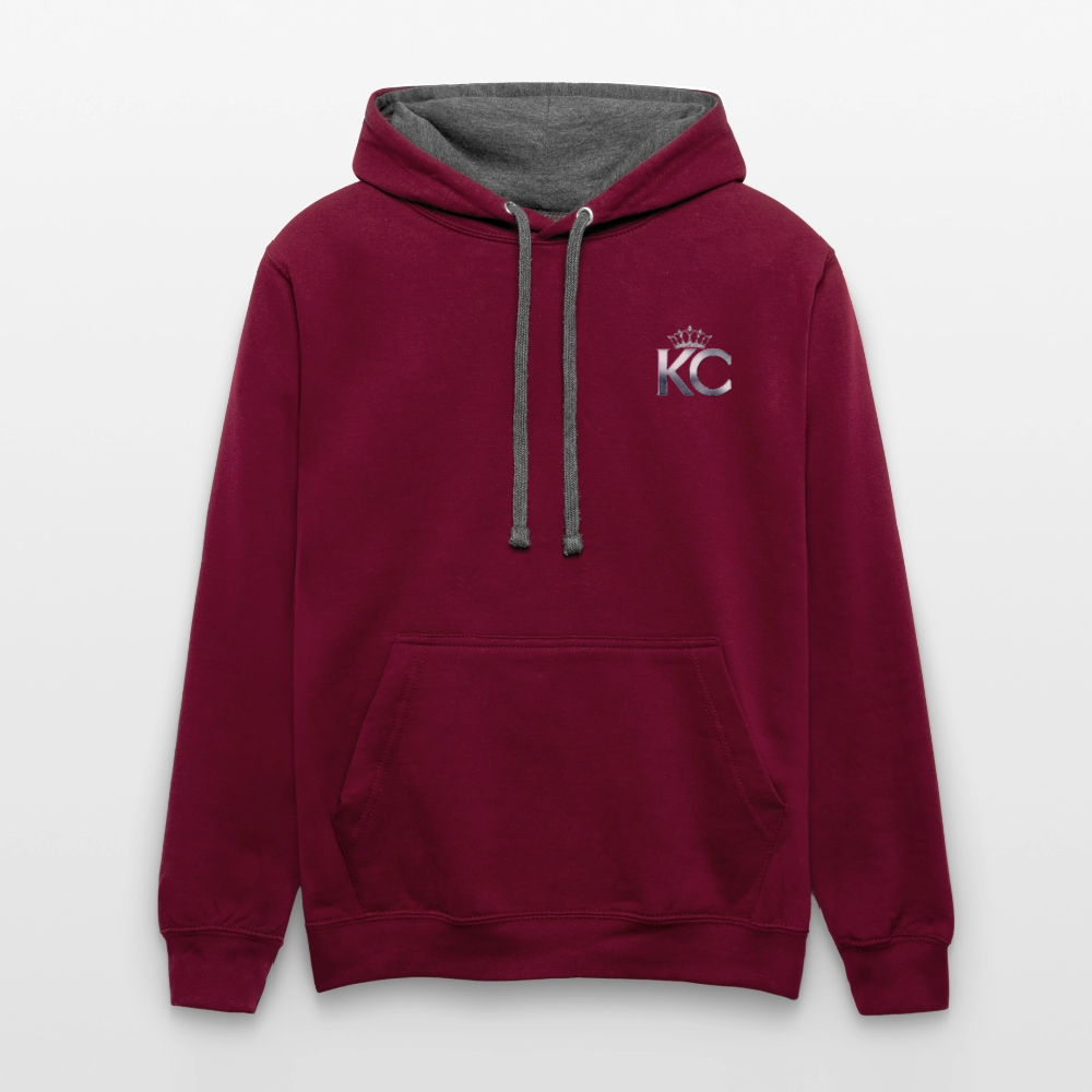 Silver Range City Bonds Robɓery 1990 Hoodie limited edition - burgundy/charcoal