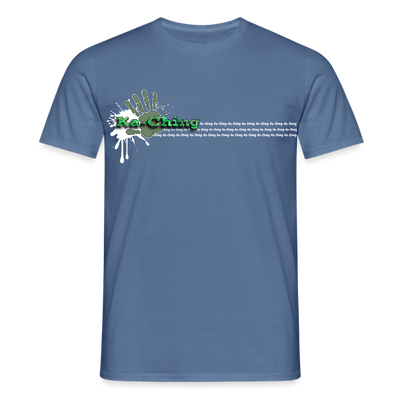 Unisex T-Shirt Ching Green Logo WH/Dark CHGR-T-01d - dove blue 