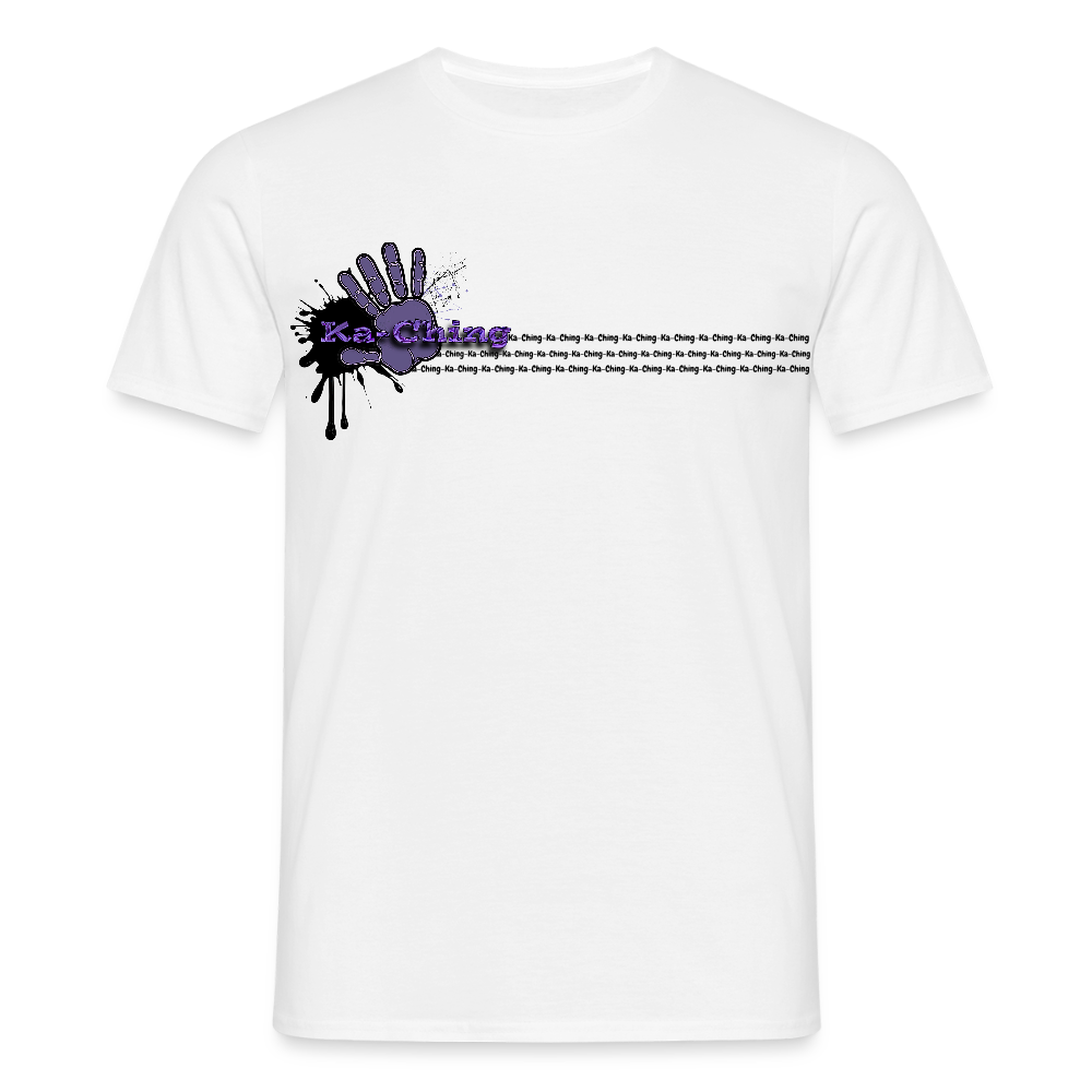 Unisex T-Shirt Ching Purple Logo CHPU-T-06w - white