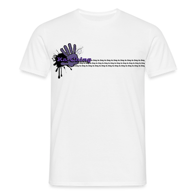 Unisex T-Shirt Ching Purple Logo CHPU-T-06w - white