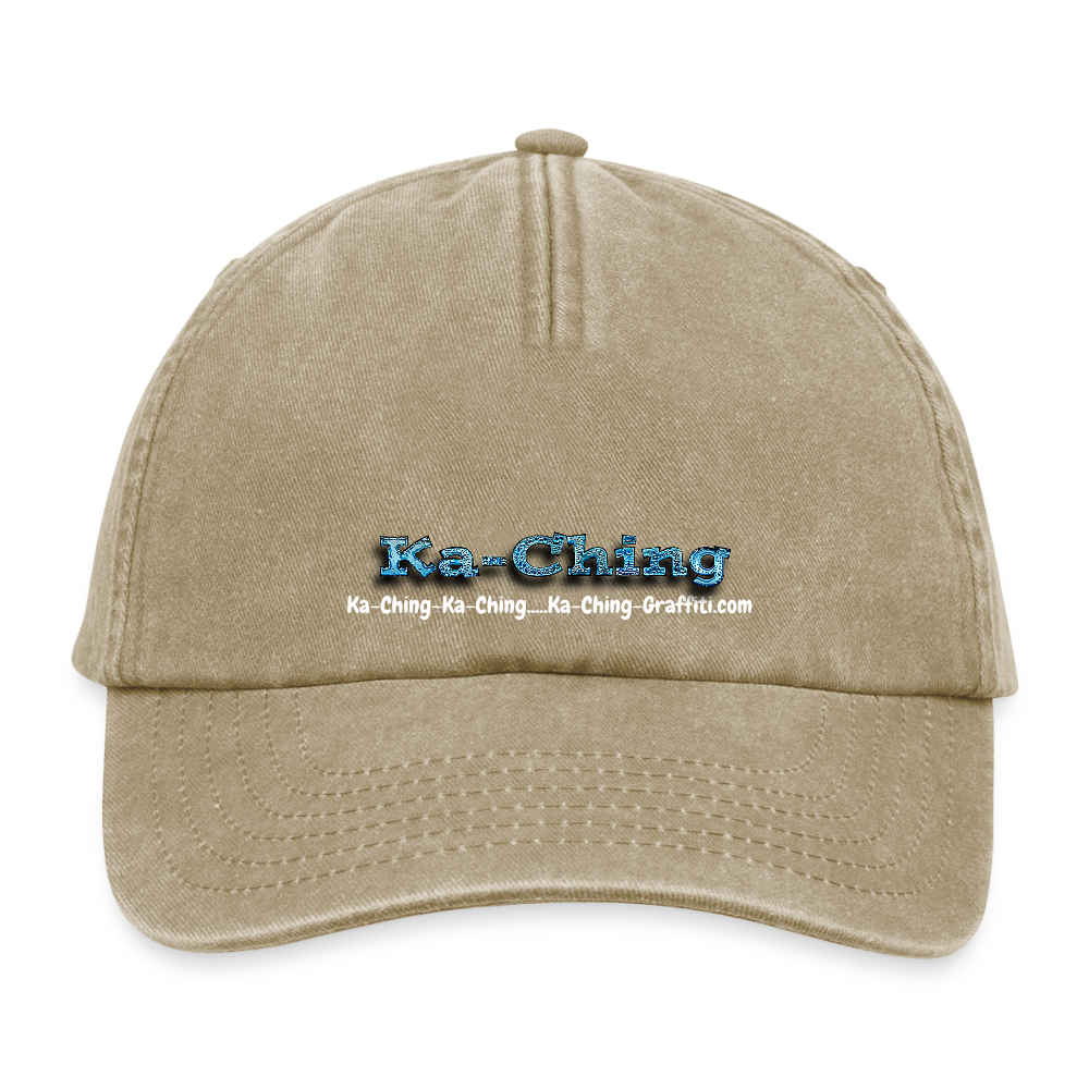 Ka-Ching Cap blue Logo - vintage beige