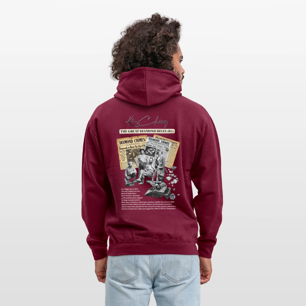 Diamond Range Unisex Hoodie limited editions design 2 - bordeaux