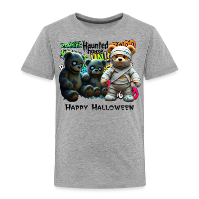 Teddies zombie mummy Halloween Tee - heather grey