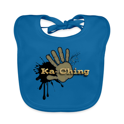 Baby Organic Bib gold - peacock-blue