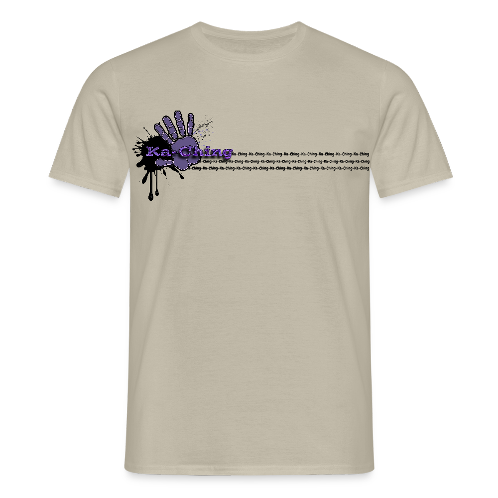 Unisex T-Shirt Ching Purple Logo CHPU-T-06w - sand beige