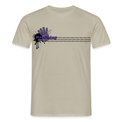 Unisex T-Shirt Ching Purple Logo CHPU-T-06w - sand beige