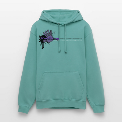 Unisex Hoodie Ching Purple logo - pastel turquoise