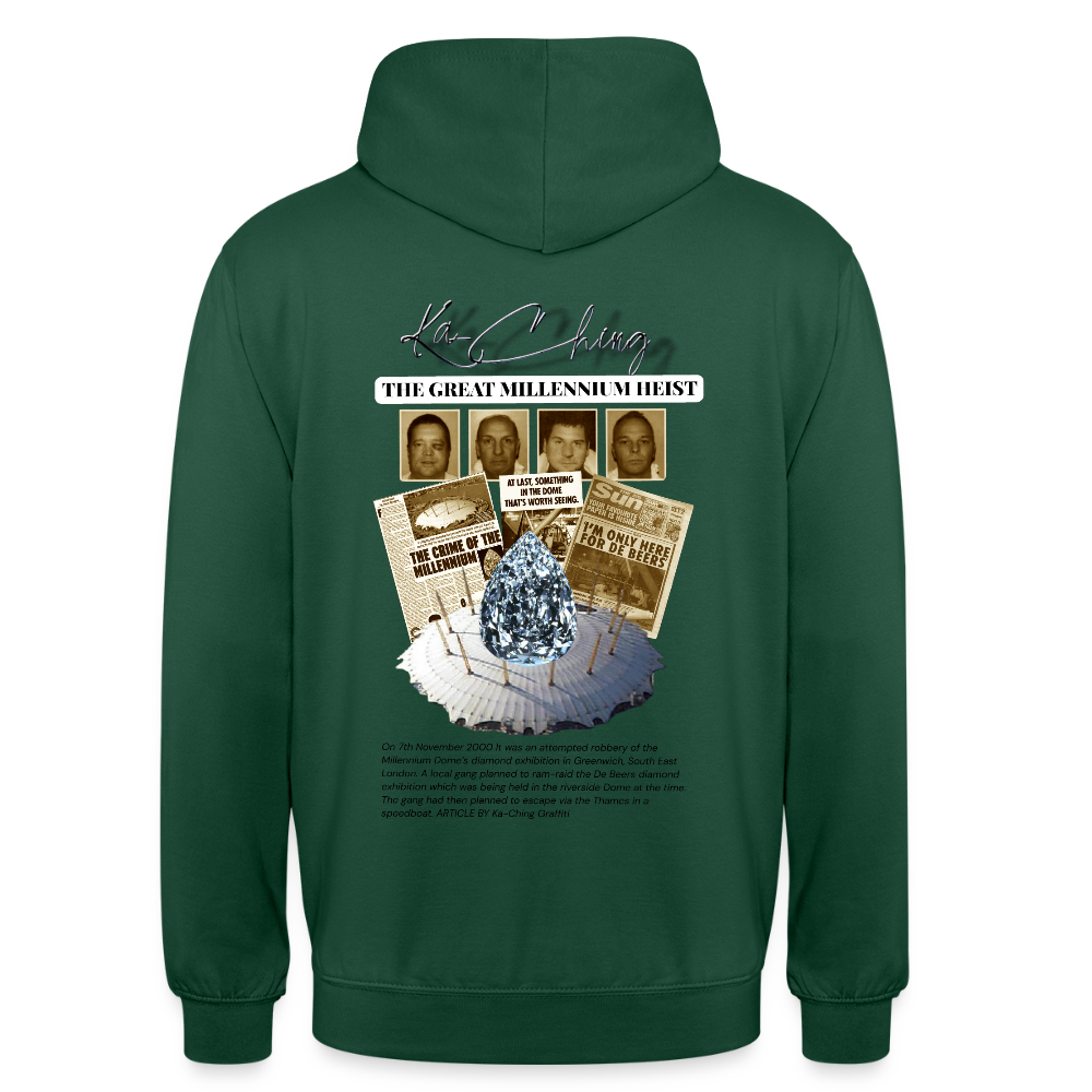 Diamond Range Unisex Hoodie limited editions design 2 - bottle green