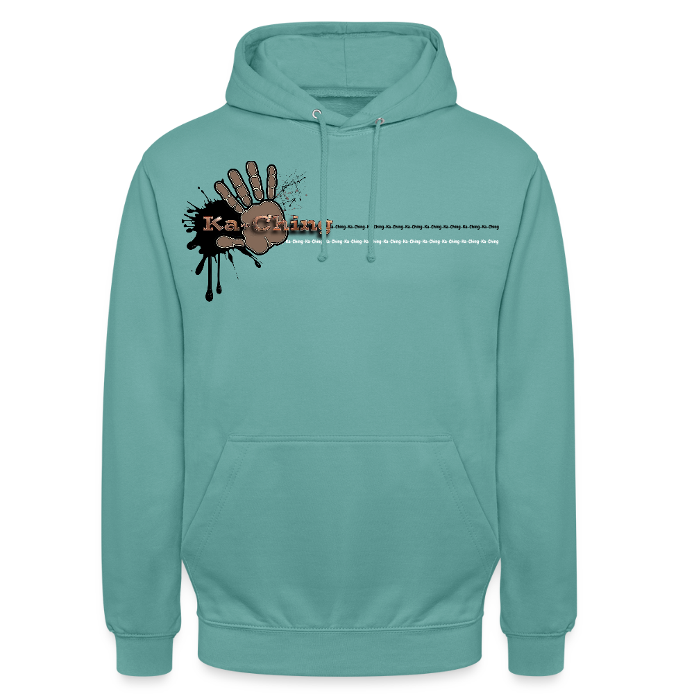 Unisex Hoodie Ching Bronze logo - pastel turquoise