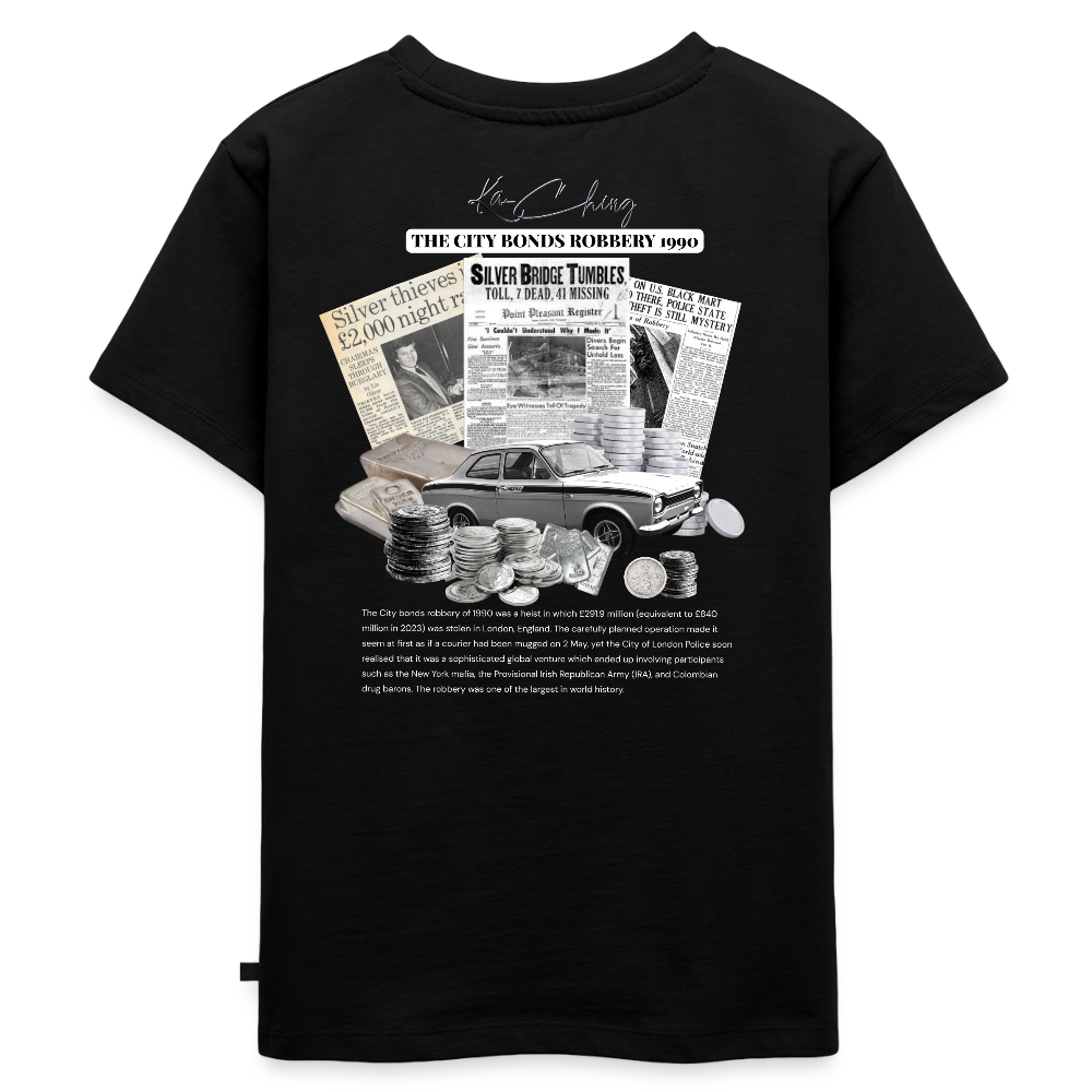 Silver Range City Bonds Robɓery 1990 Tee limited edition - black