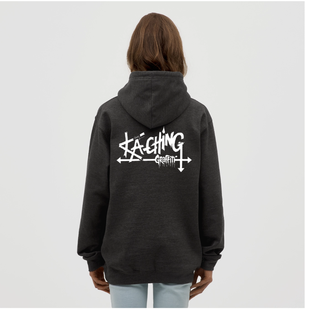 Minimal Range Unisex Hoodie limited Ka-Ching ⁶design - charcoal grey