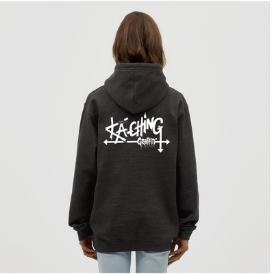Minimal Range Unisex Hoodie limited Ka-Ching ⁶design - charcoal grey