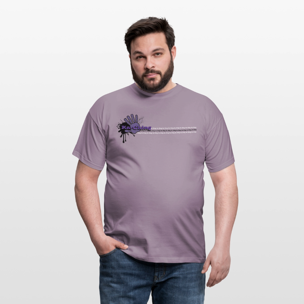 Unisex T-Shirt Ching Purple Logo CHPU-T-06c - purple-grey 