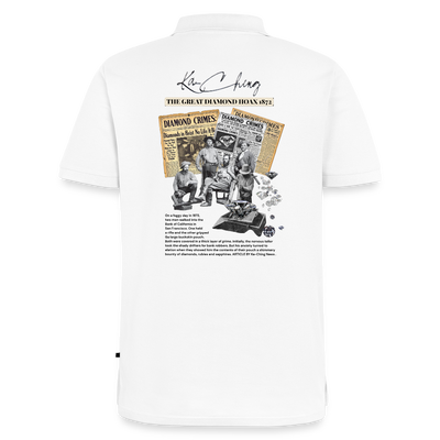 Diamond Range Unisex Polo Tee limited editions design 1 - white