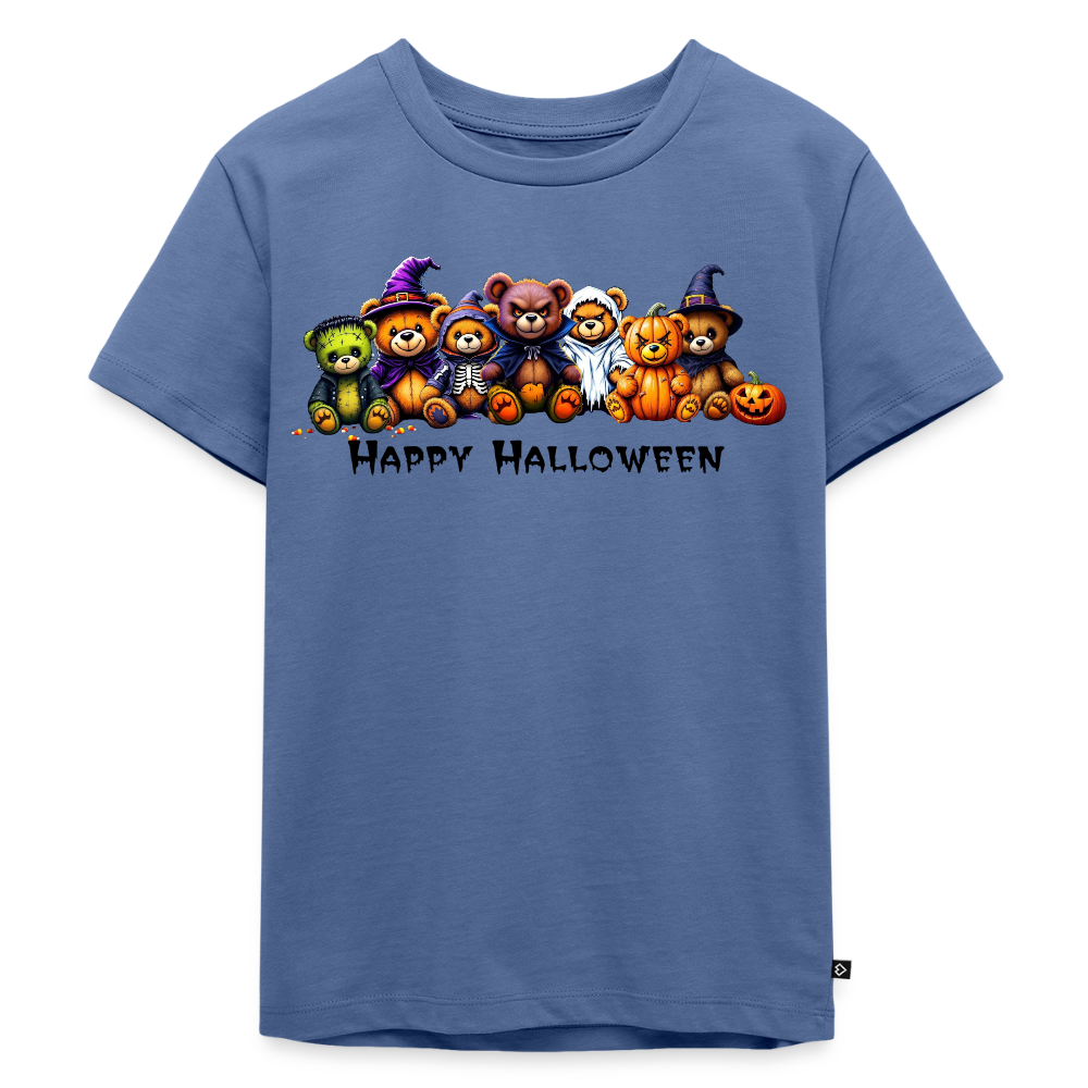 Teddies Halloween Tee - stone blue