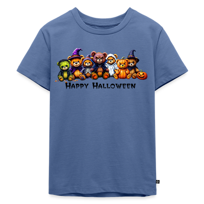 Teddies Halloween Tee - stone blue