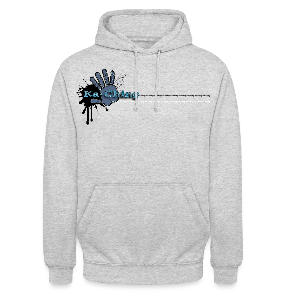 Unisex Hoodie Ching Blue logo - light heather grey