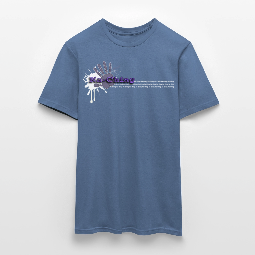 Unisex T-Shirt Ching Purple Logo WH/Dark CHPU-T-06d - dove blue 