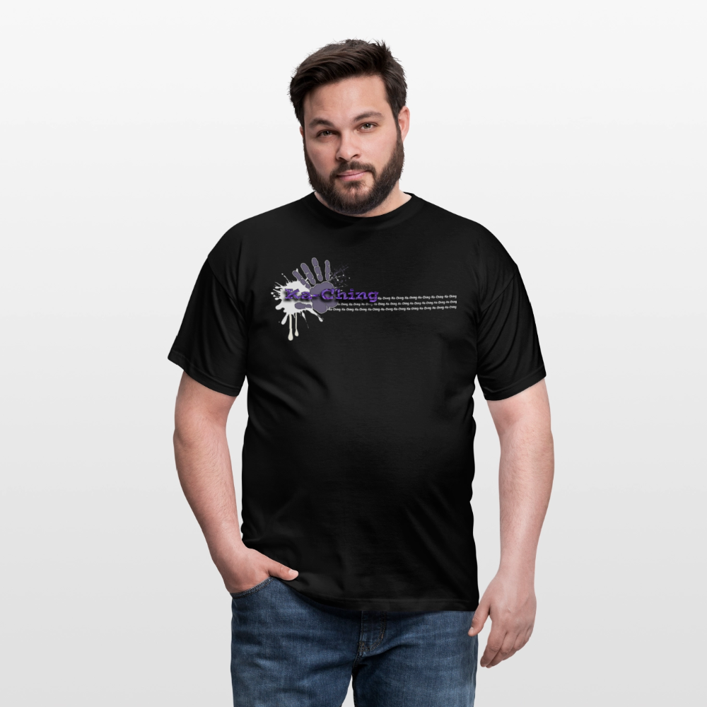 Unisex T-Shirt Ching Purple Logo WH/Dark CHPU-T-06d - black