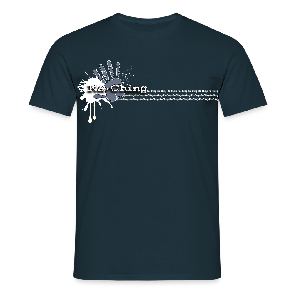 Unisex T-Shirt Ching Silver Logo WH/Dark CHSLR-T-03d - navy