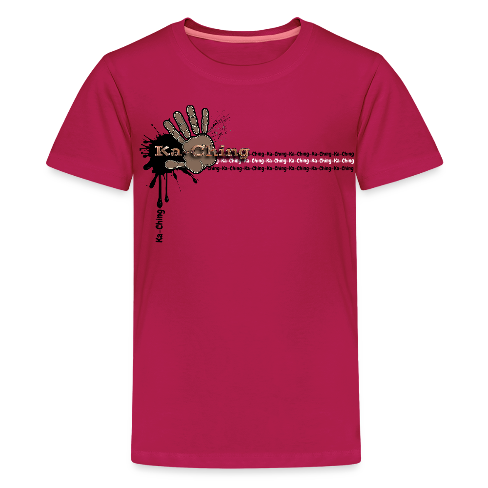 Unisex T-Shirt Ching Bronze Logo - dark pink