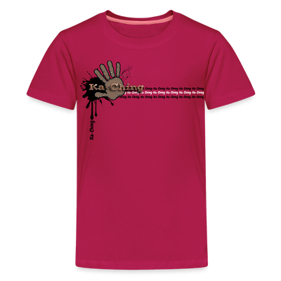 Unisex T-Shirt Ching Bronze Logo - dark pink