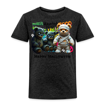 Teddies zombie mummy Halloween Tee - charcoal grey