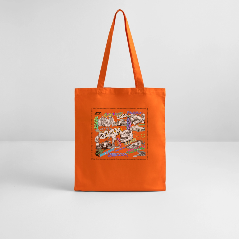 Graffiti F1Tote Bag - bright orange