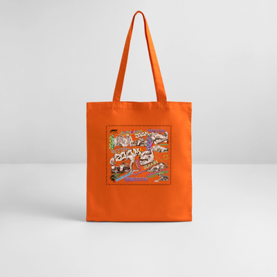Graffiti F1Tote Bag - bright orange