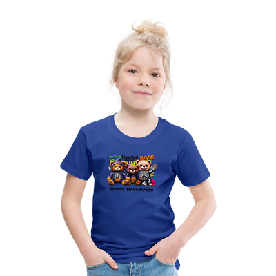 Skeleton Teddies Halloween Tee - royal blue