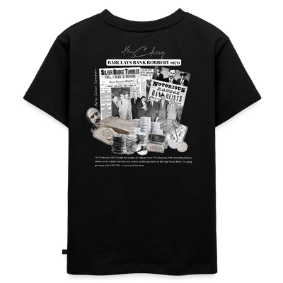 Silver Range Barclays bank Robɓery 1970 Tee limited edition - black