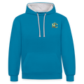 Gold Range The Great Robɓery 1855 Hoodie limited edition - peacock blue/heather grey