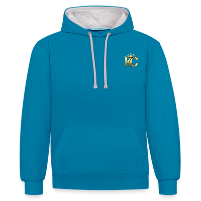 Gold Range The Great Robɓery 1855 Hoodie limited edition - peacock blue/heather grey
