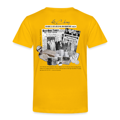 Silver Range Barclays bank Robɓery 1970 Tee limited edition - sun yellow