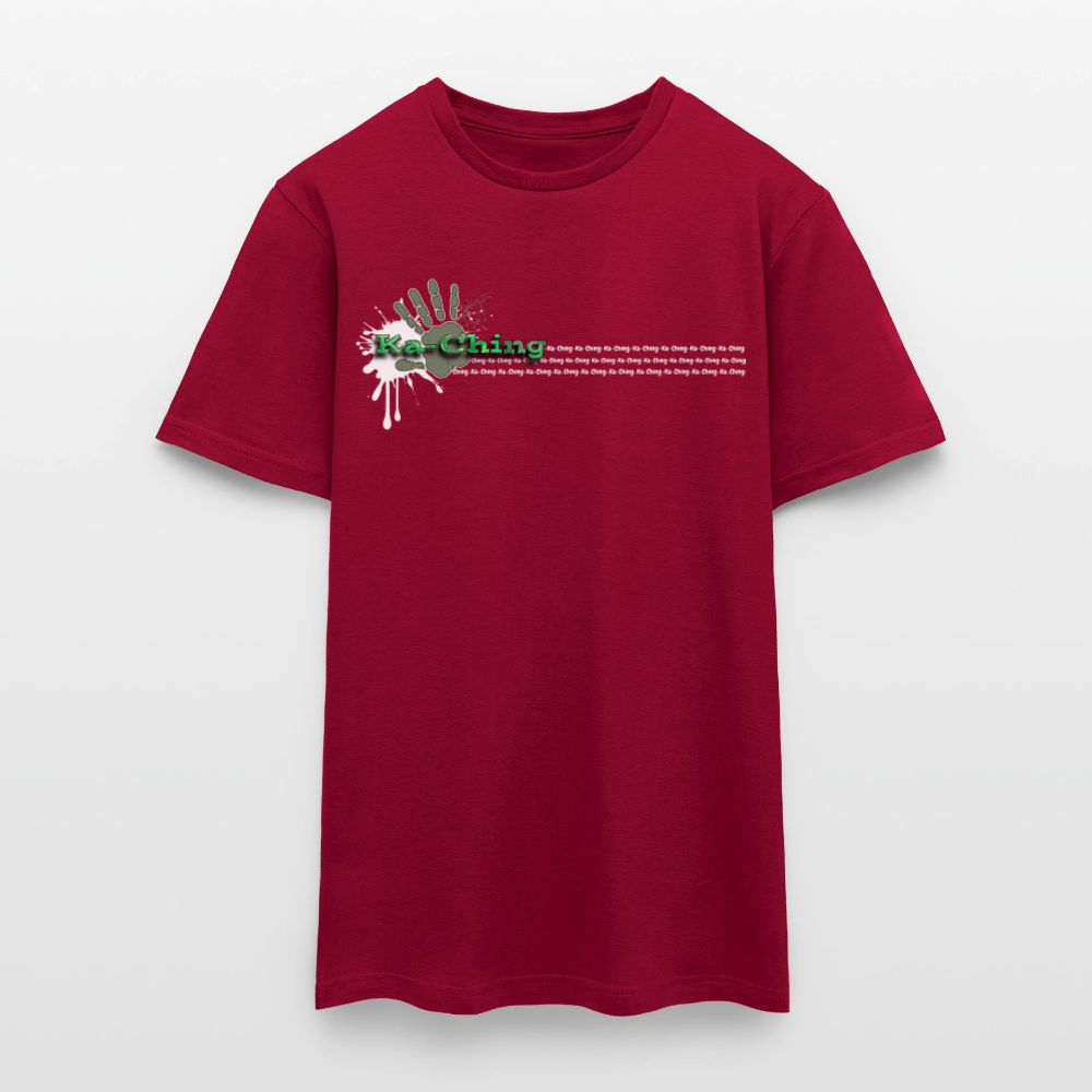 Unisex T-Shirt Ching Green Logo WH/Dark CHGR-T-01d - brick red