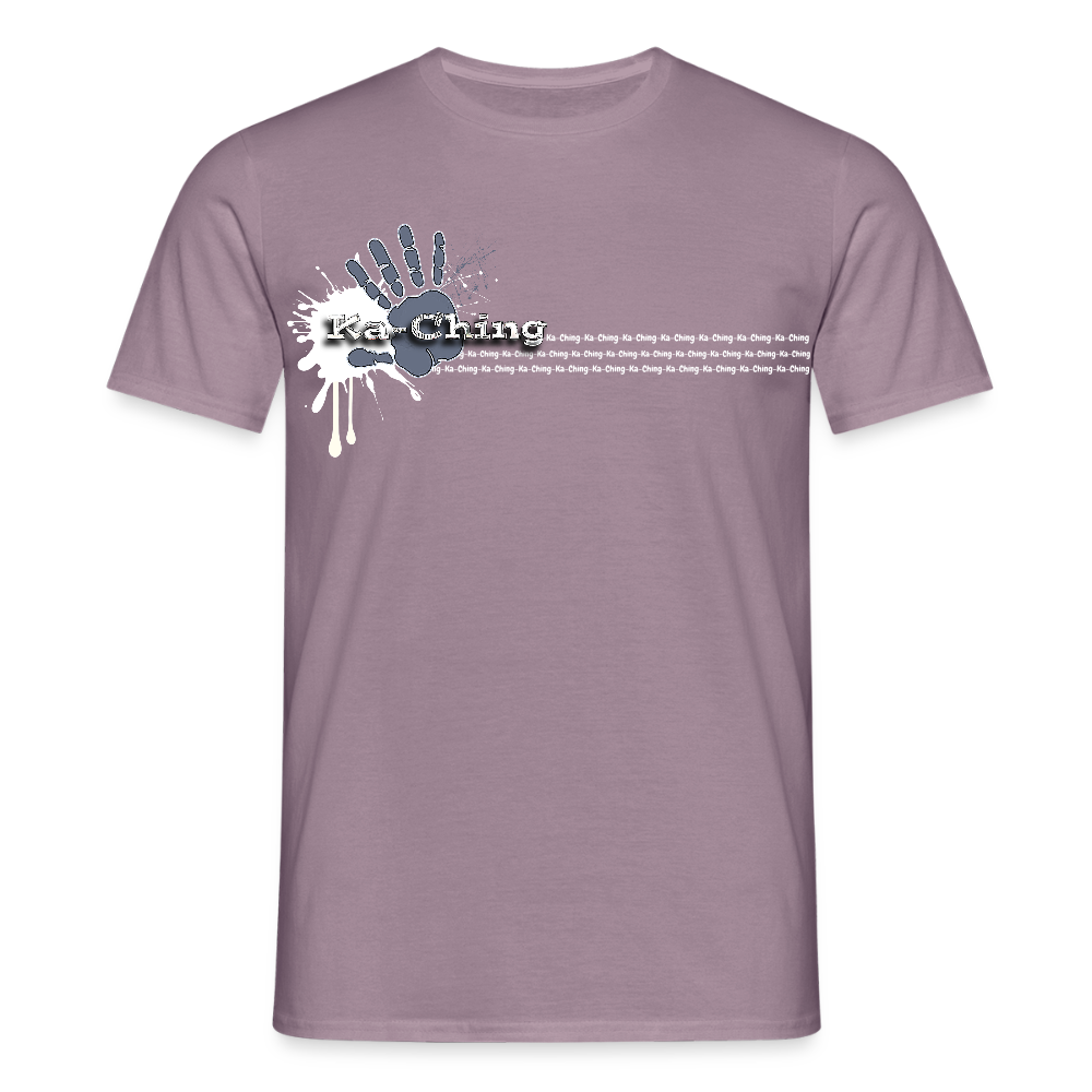 Unisex T-Shirt Ching Silver Logo WH/Dark CHSLR-T-03d - purple-grey 